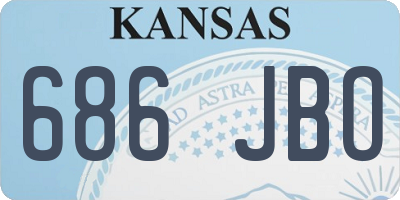 KS license plate 686JBO