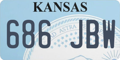 KS license plate 686JBW