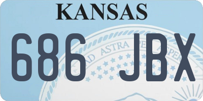 KS license plate 686JBX