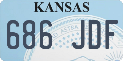 KS license plate 686JDF