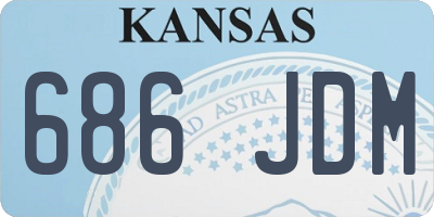 KS license plate 686JDM