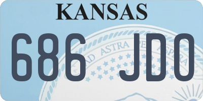 KS license plate 686JDO