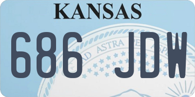 KS license plate 686JDW
