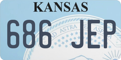 KS license plate 686JEP