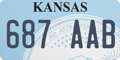 KS license plate 687AAB