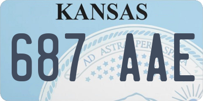 KS license plate 687AAE