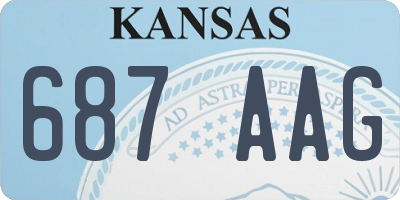 KS license plate 687AAG