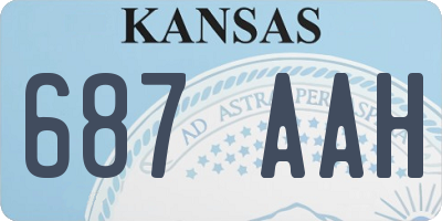 KS license plate 687AAH