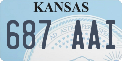 KS license plate 687AAI