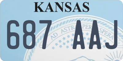 KS license plate 687AAJ