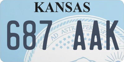 KS license plate 687AAK