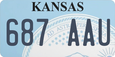 KS license plate 687AAU
