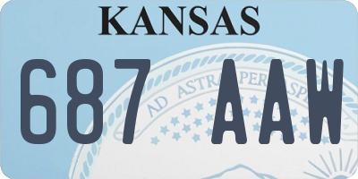 KS license plate 687AAW