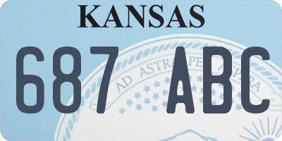 KS license plate 687ABC