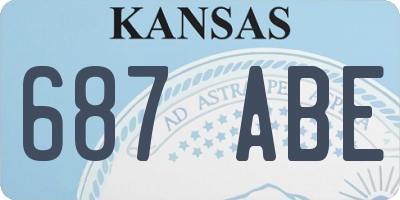 KS license plate 687ABE