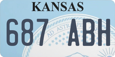 KS license plate 687ABH