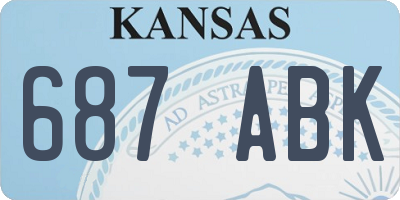 KS license plate 687ABK