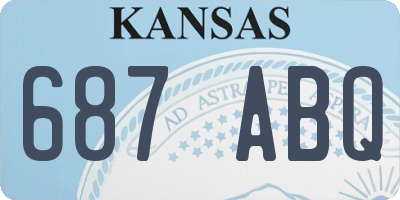KS license plate 687ABQ