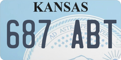 KS license plate 687ABT