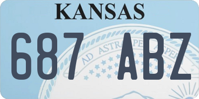 KS license plate 687ABZ