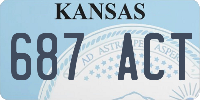 KS license plate 687ACT