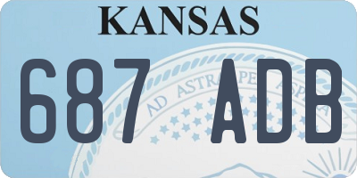 KS license plate 687ADB