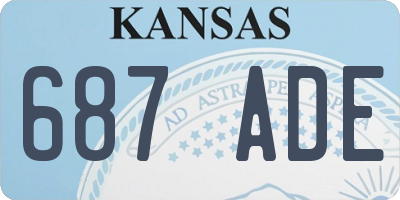 KS license plate 687ADE