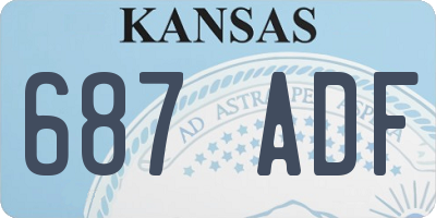 KS license plate 687ADF