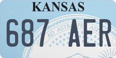 KS license plate 687AER