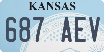 KS license plate 687AEV