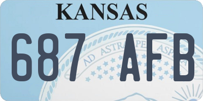 KS license plate 687AFB