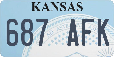 KS license plate 687AFK