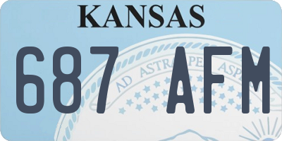 KS license plate 687AFM