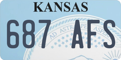 KS license plate 687AFS