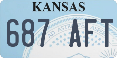 KS license plate 687AFT
