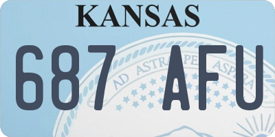 KS license plate 687AFU