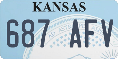 KS license plate 687AFV