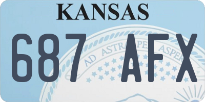 KS license plate 687AFX