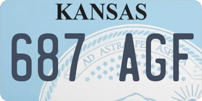 KS license plate 687AGF