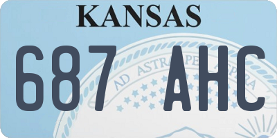 KS license plate 687AHC