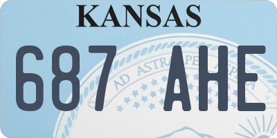 KS license plate 687AHE