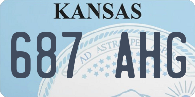 KS license plate 687AHG