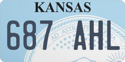 KS license plate 687AHL