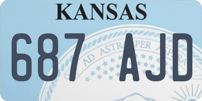 KS license plate 687AJD