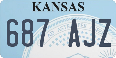 KS license plate 687AJZ