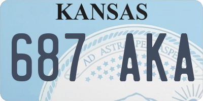 KS license plate 687AKA