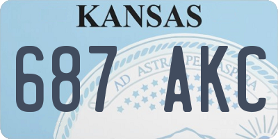 KS license plate 687AKC