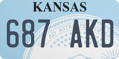 KS license plate 687AKD