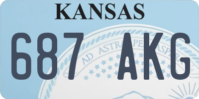 KS license plate 687AKG