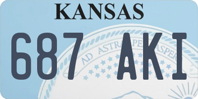 KS license plate 687AKI